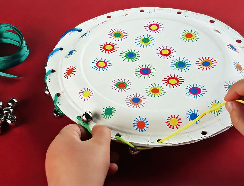 Make a Paper Plate Tambourine