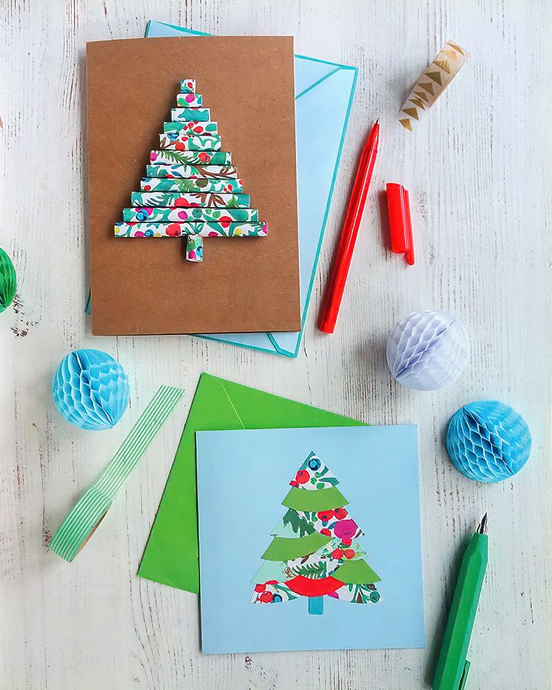 Collage Christmas Tree Card thumbnail