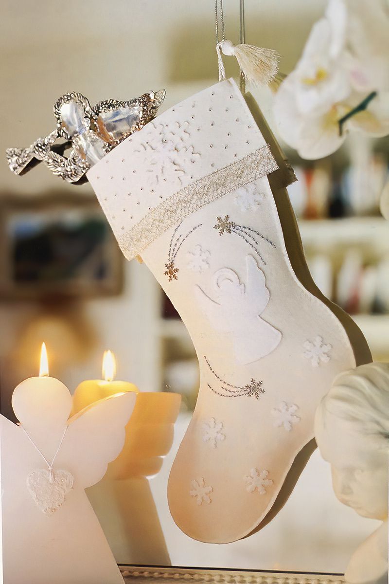 Unveil the Heartwarming Magic of Our Felt Angel Christmas Stocking thumbnail