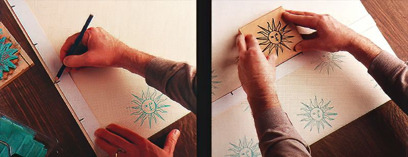 Sunburst Hand Printed Wallpaper
