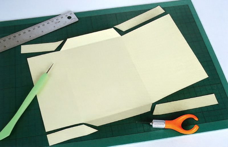 Making Envelopes with Rubber Stamped Patterns