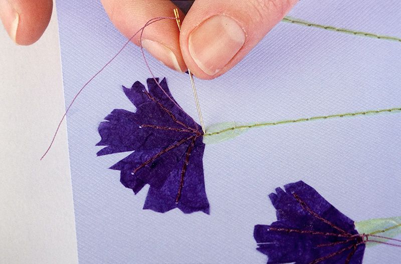 Make a Pretty Stitched Flower Collage