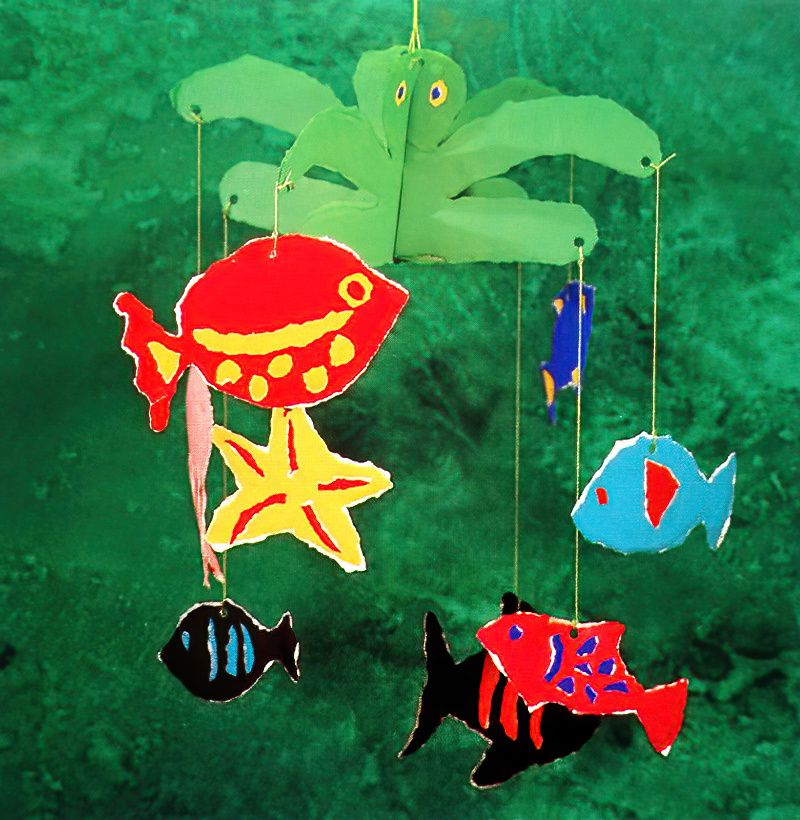 A Sea Themed Paper Hanging Mobile