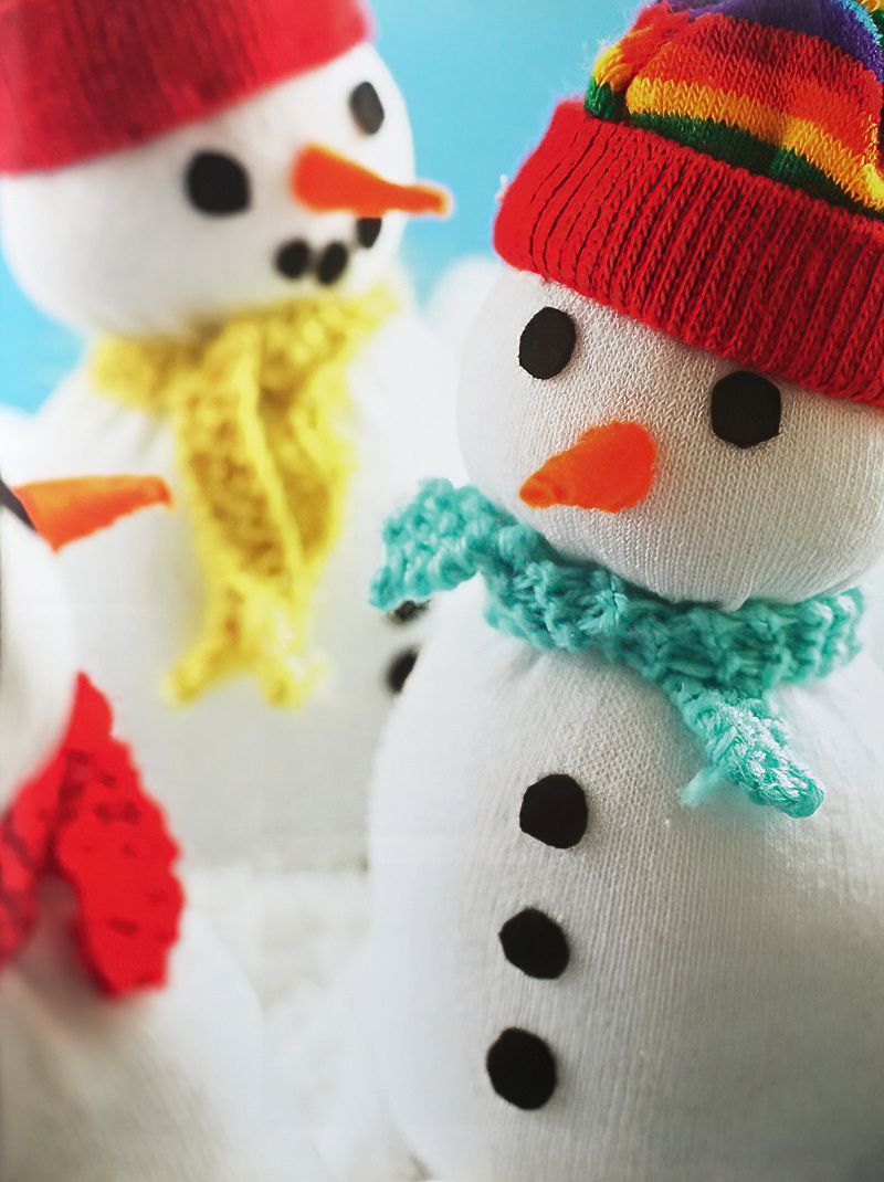 Make a Funny Sock Snowman From a Sock