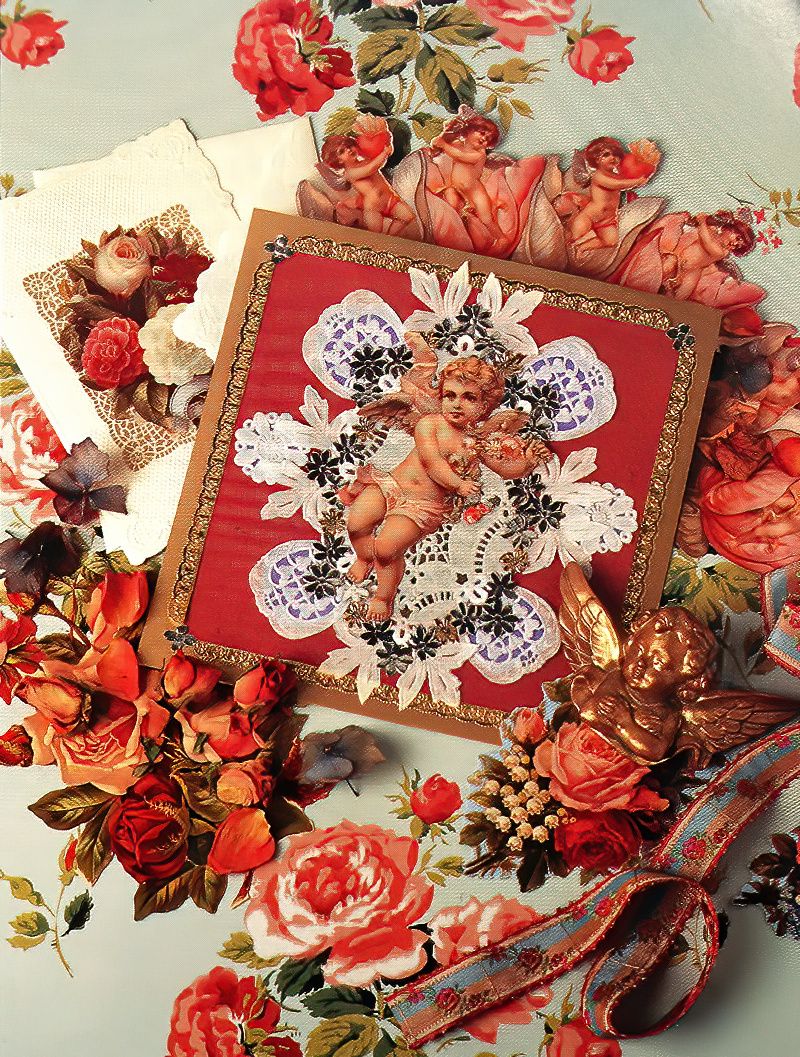 Pretty Ornate Cupid Valentines Card