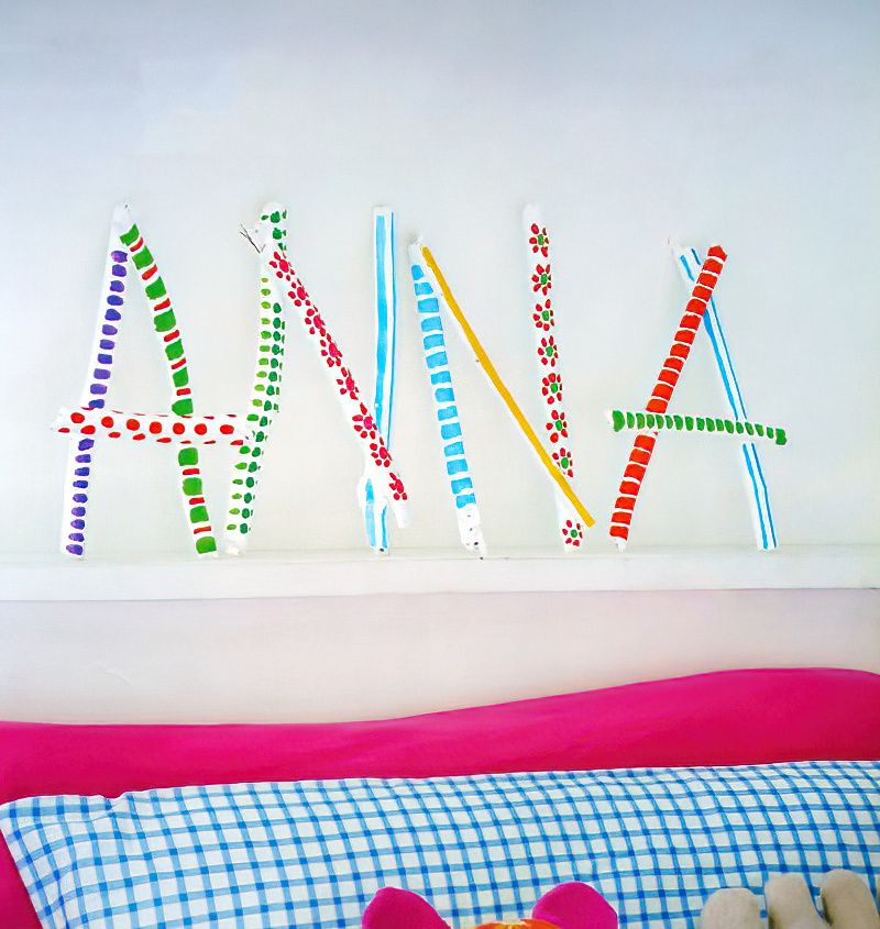 Painted Stick Letters Make Great Decorations thumbnail