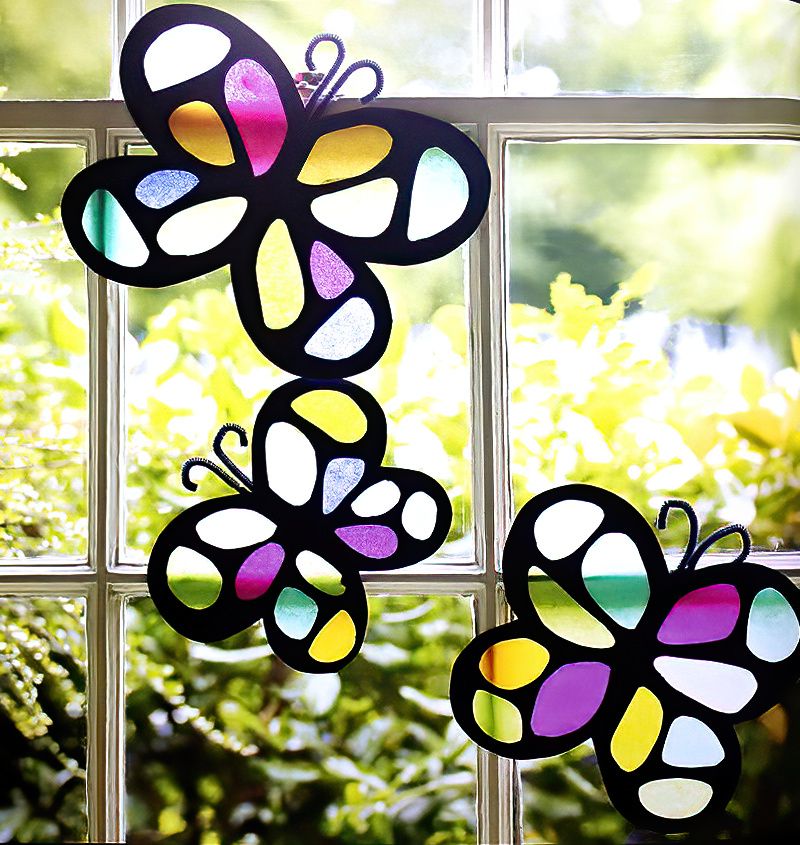 Make Wonderful Paper Stained-Glass Butterflies thumbnail