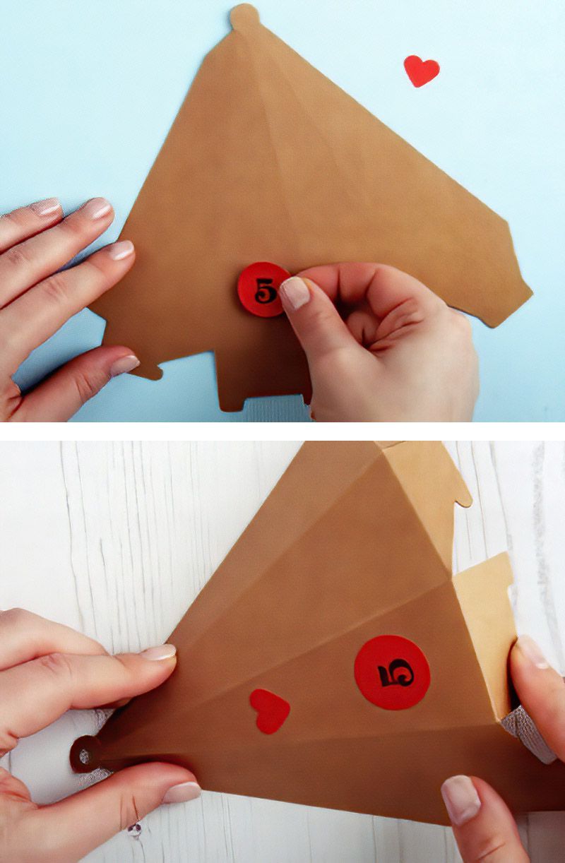 Make Cute Card Advent Calendar Houses for Christmas