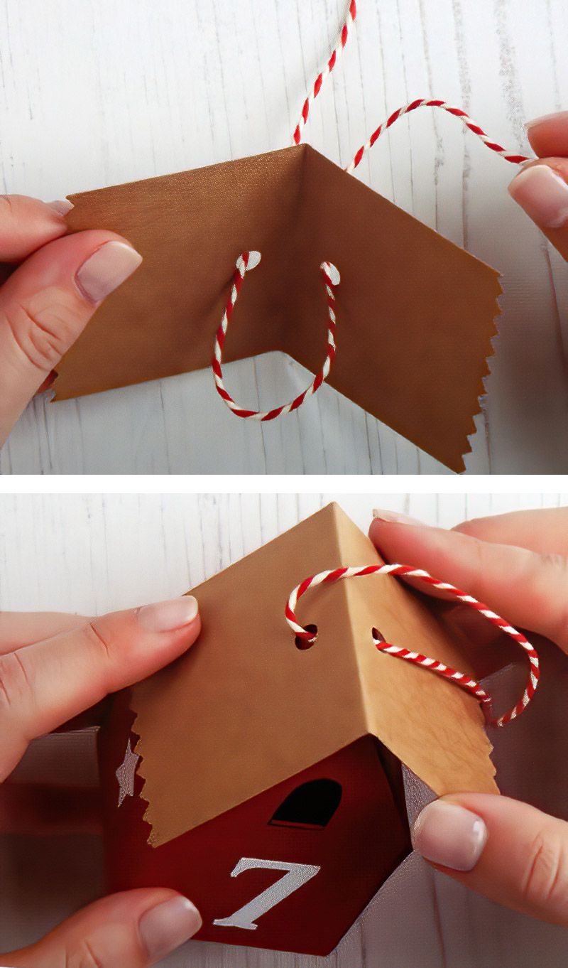 Make Cute Card Advent Calendar Houses for Christmas