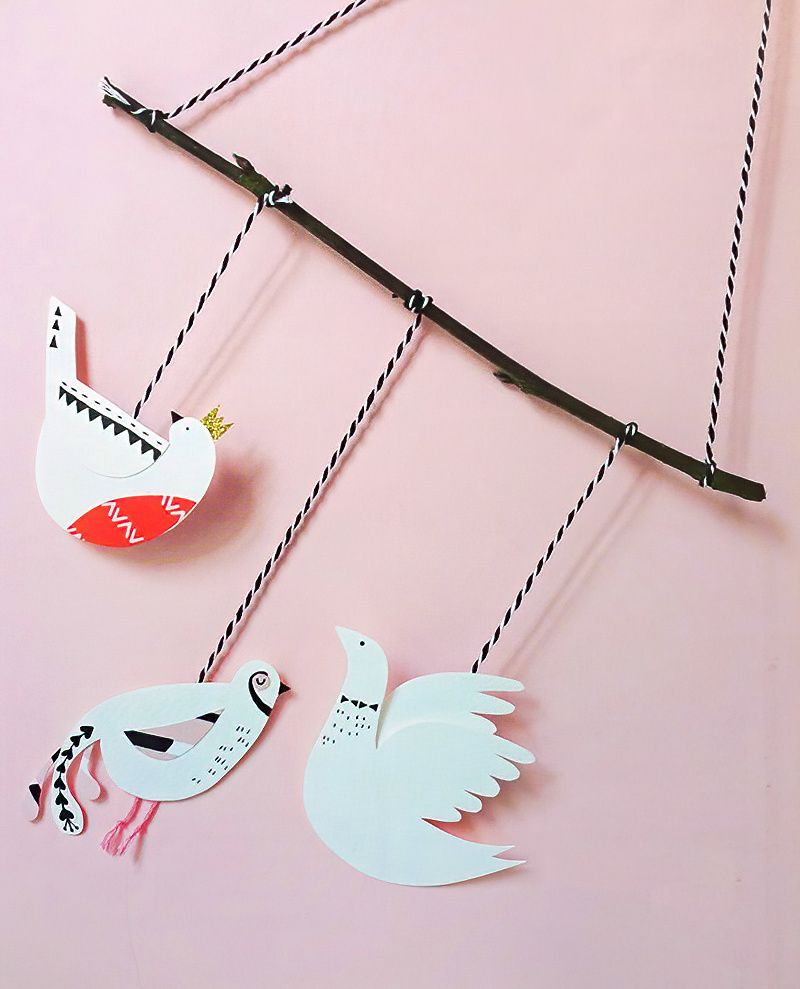 Make Paper Bird Decorations and Gift Tags