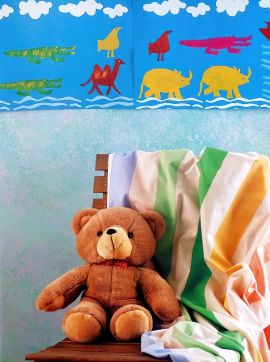 Stencilled Painted Wall Art For Children thumbnail