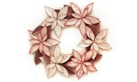 Make a Pretty Paper Christmas Wreath thumbnail