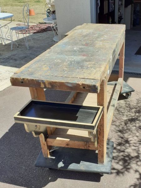 How to restore an old workbench surface? image two