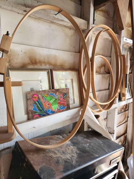 Hello, can anyone tell me what these huge wooden hoops are used for? My friend went to a garage sale recently and took a