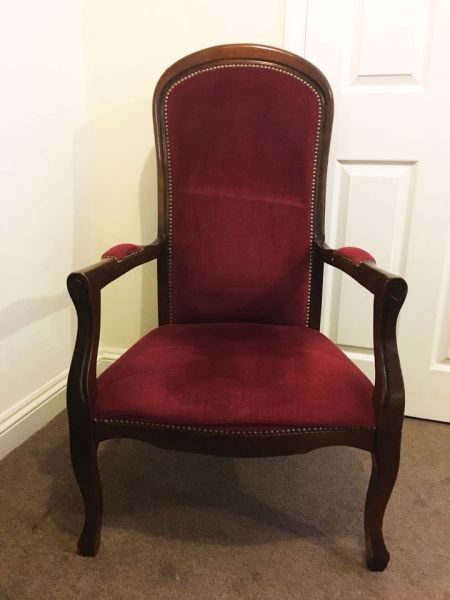 How can I upholster this old vintage chair to look more modern?