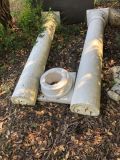 Hi, see the image attached.

A friend is offering me these concrete pillars he found in his yard. I quite like them as